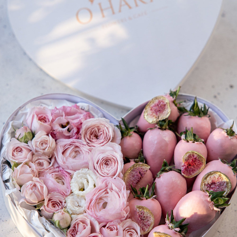 Large Heart Gift Box with Flowers